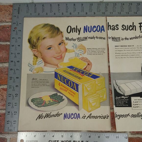 Nucoa Oleo Margarine - Large 2-Pg 21x13 - 1950 Orig Retro Vtg PRINT AD Ephemera - Picture 5 of 15
